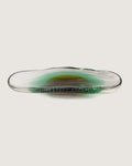 Stunning 1960s Murano glass centerpiece crafted with the iconic Sommerso and Bullicante controlled bubble techniques.