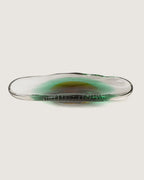 Stunning 1960s Murano glass centerpiece crafted with the iconic Sommerso and Bullicante controlled bubble techniques.