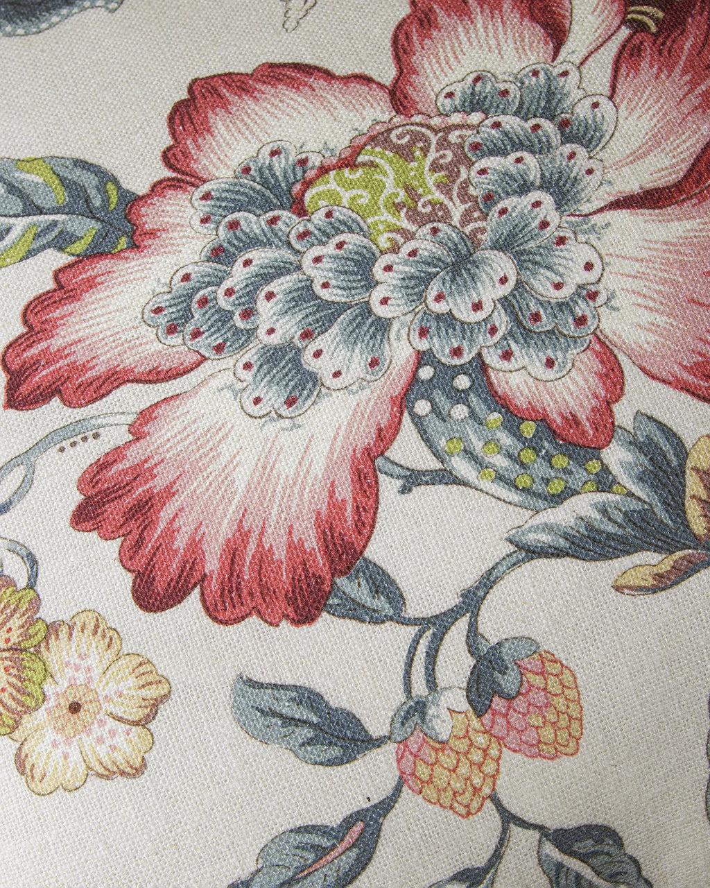 Bespoke French Linen "Tree of Life" Decorative Cushion – Two-Sided Chinoiserie Motif (62 x 36 cm)