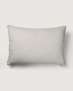 Bespoke Hand-Woven Moroccan Vintage Fabric Lumbar Cushion – Asymmetric Bouclé Motif (38 x 57 cm)