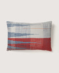 Bespoke Hand-Woven Moroccan Vintage Fabric Lumbar Cushion – Asymmetric Bouclé Motif (38 x 57 cm)