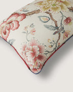 Bespoke French Linen "Tree of Life" Decorative Cushion – Two-Sided Chinoiserie Motif (62 x 36 cm)
