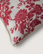 Bespoke French Vintage Cotton "Toile de Jouy" & Raw Linen Decorative Cushion (58 x 50 cm)