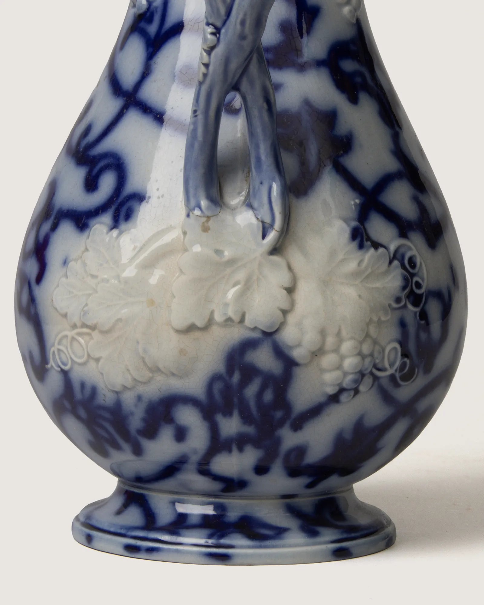Antique Blue & White Relief-Molded Pewter Lid Jug | Atelier Bellinzona