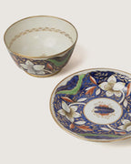 Antique British Imari Pattern Porcelain Finger Bowl & Underplate Set – Late 19th Century
