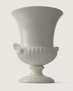 Wedgwood White Glazed Shell-Handled Urn Vase – Late 20th Century