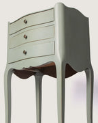 Pair of Antique French Sage Green Lacquered Bedside Tables – Early 20th Century