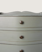 Pair of Antique French Sage Green Lacquered Bedside Tables – Early 20th Century