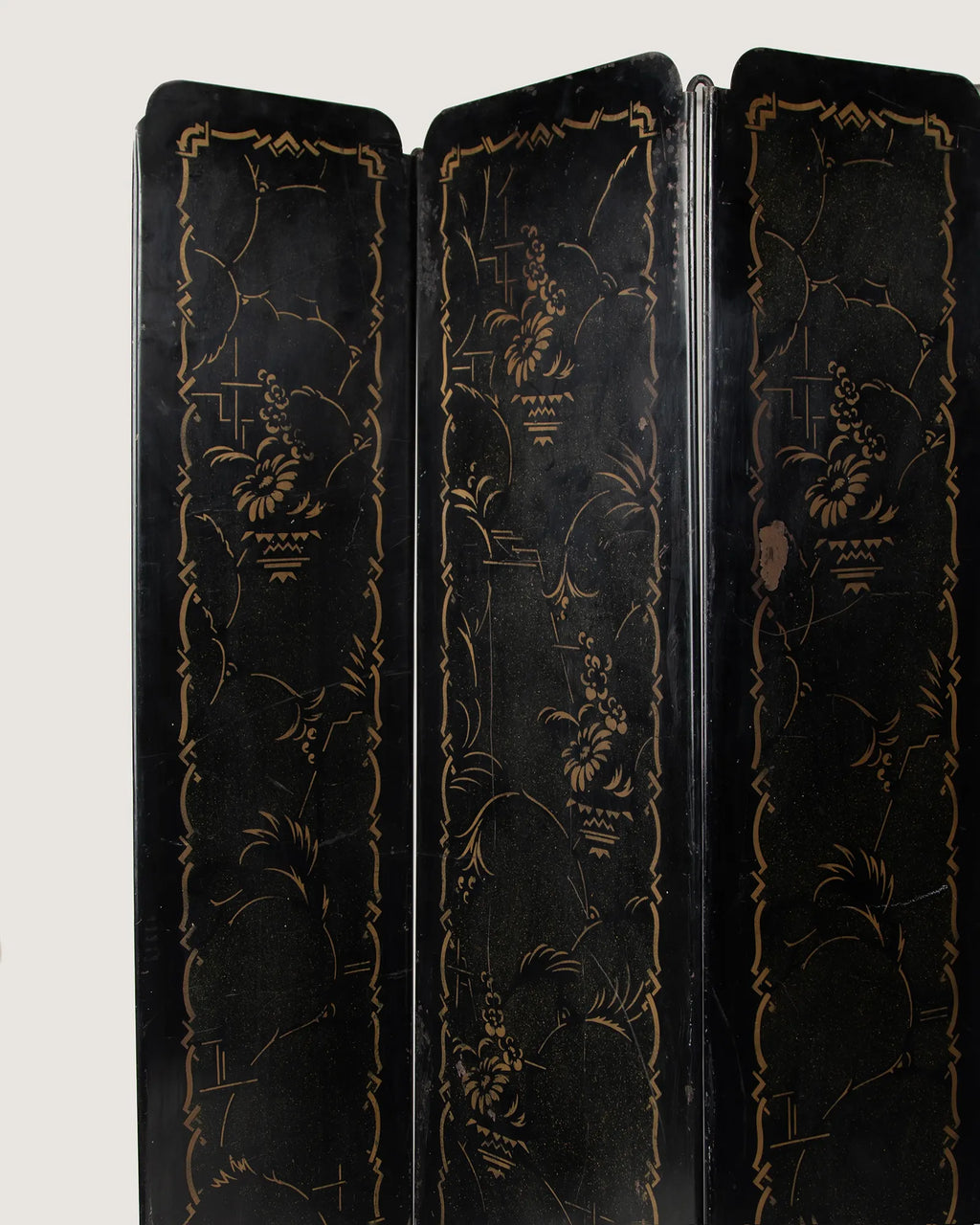 Antique Italian Chinoiserie Lacquered Metal Radiator Screen – Early 20th Century