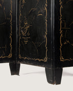 Antique Italian Chinoiserie Lacquered Metal Radiator Screen – Early 20th Century