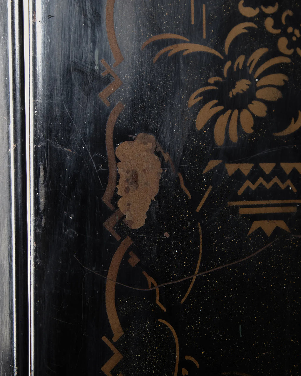 Antique Italian Chinoiserie Lacquered Metal Radiator Screen – Early 20th Century