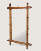 Antique French Faux Bamboo Wall Mirror – Early 20th Century