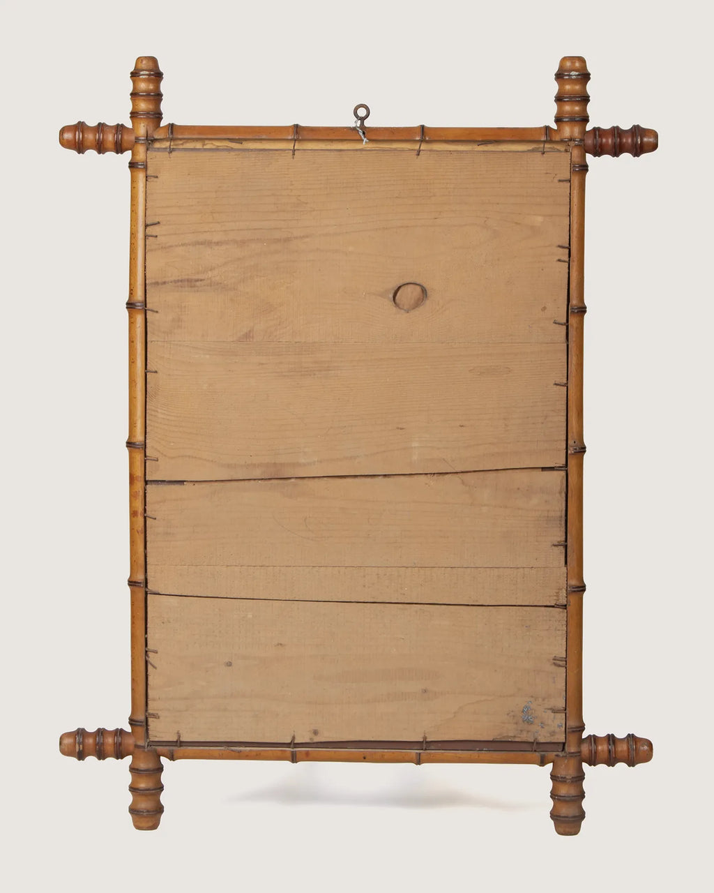 Antique French Faux Bamboo Wall Mirror – Early 20th Century