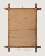 Antique French Faux Bamboo Wall Mirror – Early 20th Century