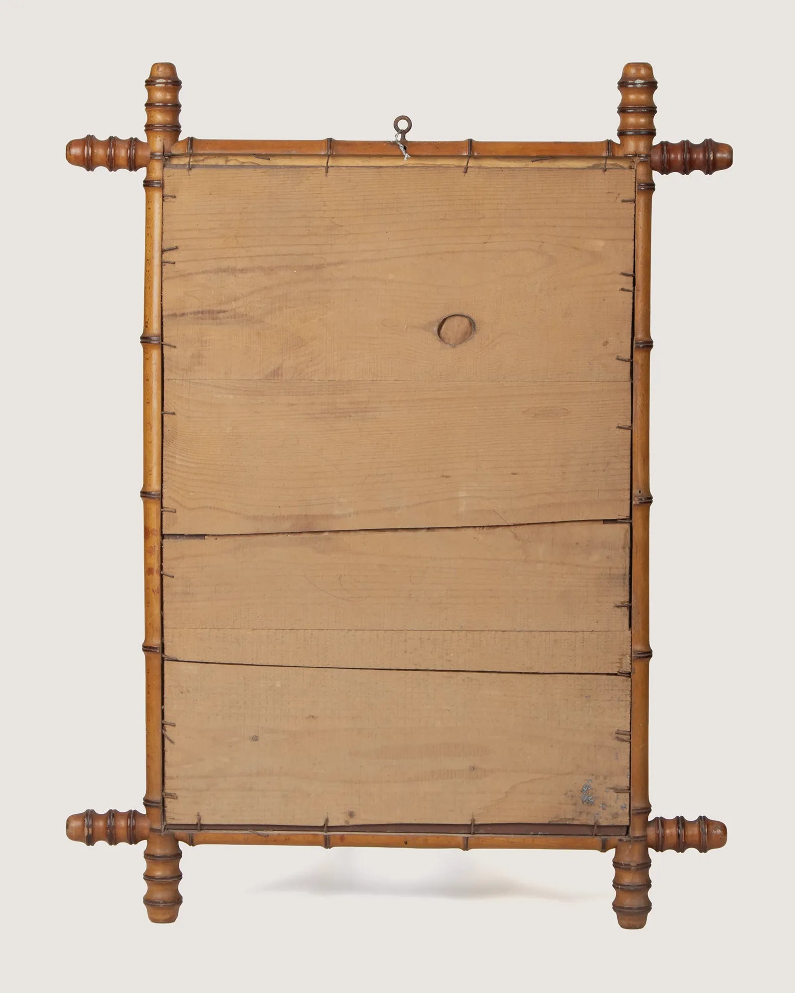 Antique French Faux Bamboo Wall Mirror – Early 20th Century