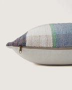 Bespoke Hand-Woven Moroccan Vintage Fabric & Linen Square Cushion (42 x 42 cm)