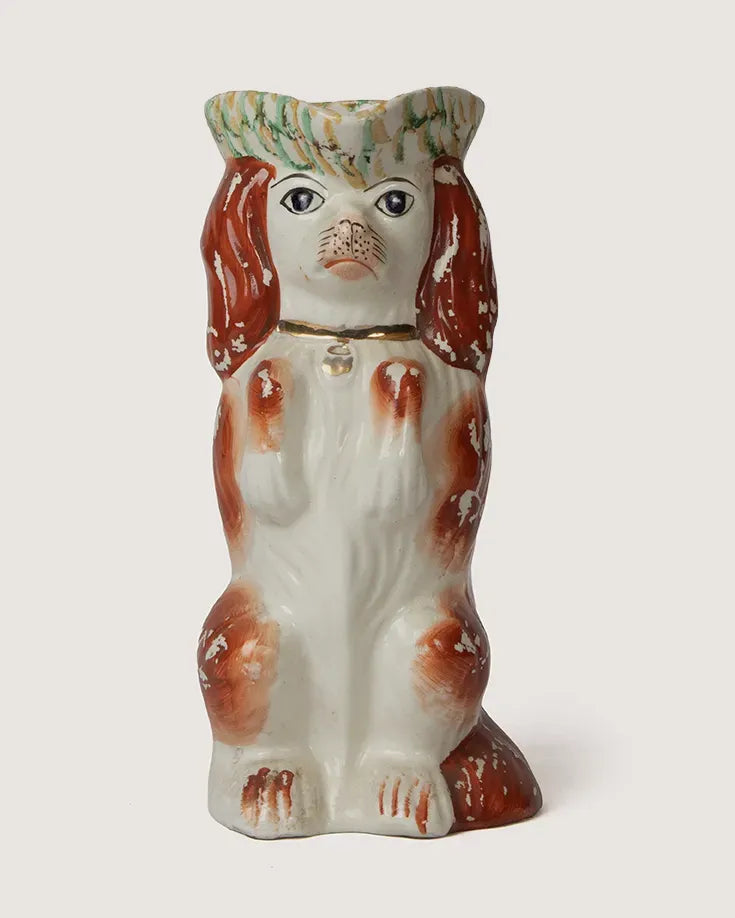 antique victorian
staffordshire dog pottery
main view english collectible