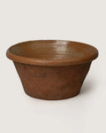 Authentic early 1900s French terracotta Tian basin from the South of France with a beautifully glazed interior.