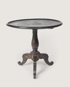 19th-century antique French Napoleon III guéridon tilt-top table with a beautifully preserved original hand-painted romantic scene.