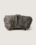 Rare early 20th-century stone and concrete architectural element sculpted with two detailed cherub figures.