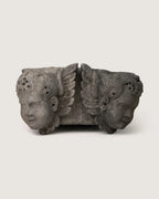 Rare early 20th-century stone and concrete architectural element sculpted with two detailed cherub figures.
