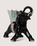 Delightful 1950s mid-century modern glazed ceramic elephant figurine designed by Girardi.