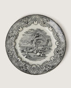 Rare late 19th-century set of eight Italian transferware plates by S.C. Richard in the iconic Landscape pattern.