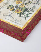 Hand-Aged Besler Sabdariffa Print in Fully Wrapped William Morris Frame