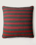 Bespoke lumbar cushion combining a rustic vintage Eastern European woven cotton with a hand-dyed antique French linen back.