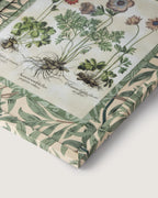 Hand-Aged Besler Anemone Print in Fully Wrapped William Morris Frame