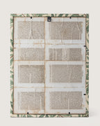 Hand-Aged Besler Anemone Print in Fully Wrapped William Morris Frame