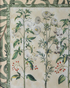 Hand-Aged Besler Nigella & Dulcamara Print in Fully Wrapped William Morris Frame